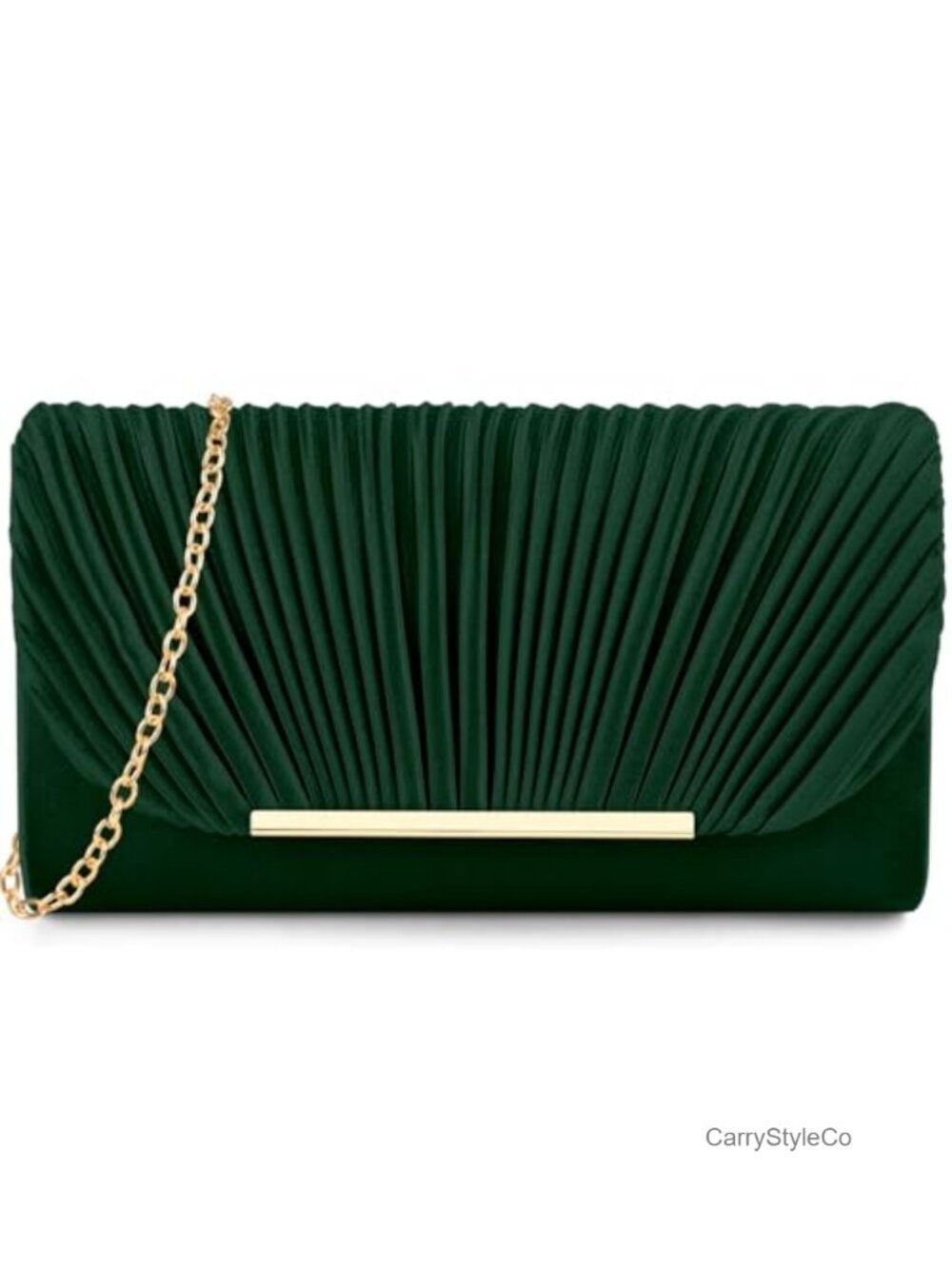 Milan Cloth Envelope Clutch Evening Bag with Chain Crossbody Formal Purse